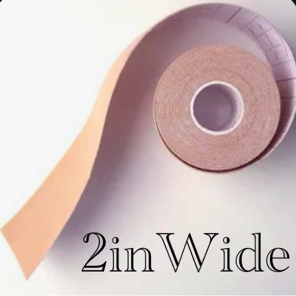 NEW Breast Body Lift Tape Self Adhesive Cotton Fabric Roll NEUTRAL NUDE 2in wide - Picture 1 of 13